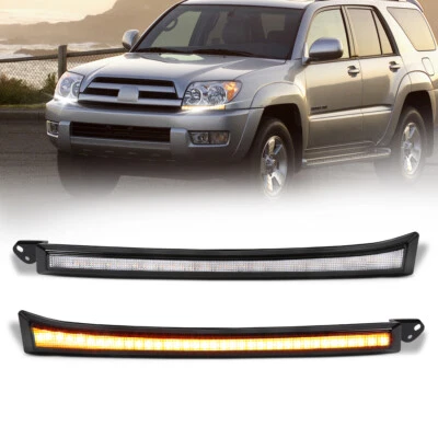 For 2003-05 Toyota 4Runner LED DRL Front Headlight Trim Side Marker Turn Signal - Image 1 of 4