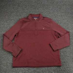 IZOD Golf Pullover Uomo Grande Rosso Quarto Zip Hydra Shield Performance Casual - Foto 1 di 7