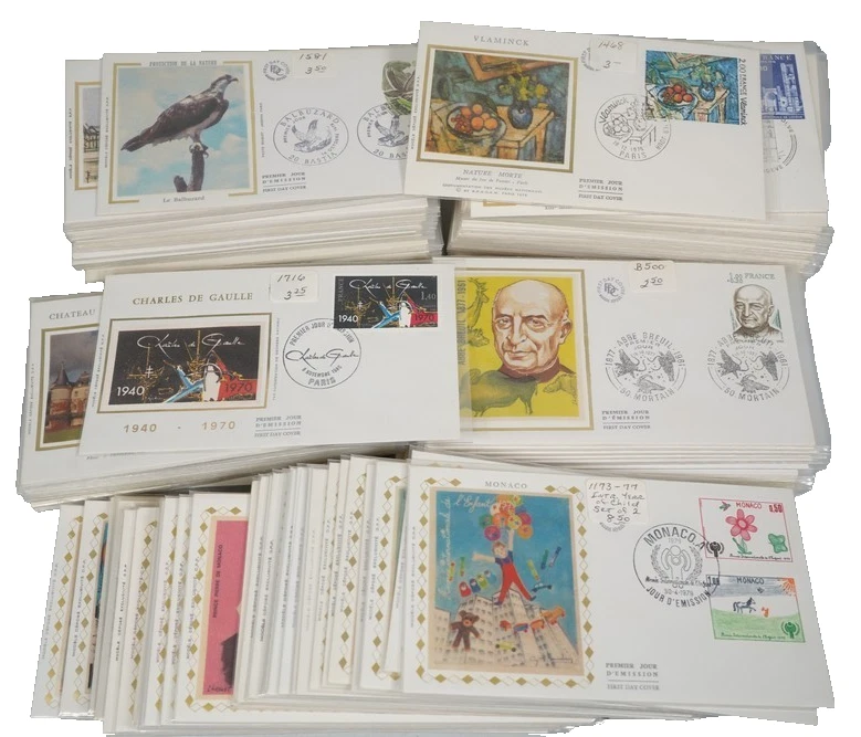 FRANCE & MONACO 1970s-1980s COLLECTION OF 260 SILK FIRST DAY COVERS - Image 1 of 4