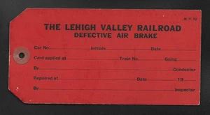 1962 The Lehigh Valley Railroad defektes Druckluftbremsschild - Bild 1 von 2