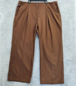 J Jill Pants Women's 22 Brown Wide Leg Pleated Pockets Office Career Work Casual - Picture 1 of 15
