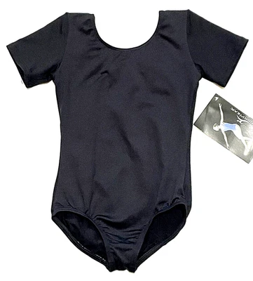 Body Motionwear Leotardo Gimnasia Manga Corta SS # 2104 Negro Nuevo Niña Foto 1 de 4