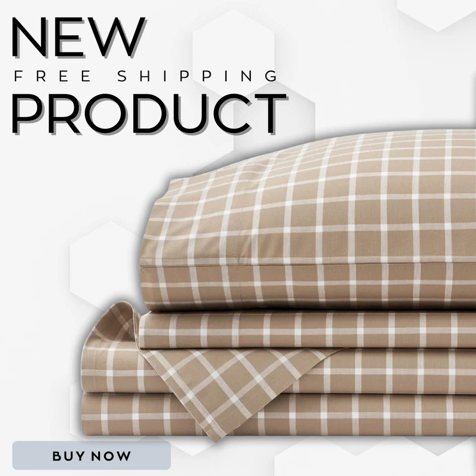 NUEVO Juego de sábanas de algodón percal teñido con hilo clásico de Company Store; TwinXL Foto 1 de 3