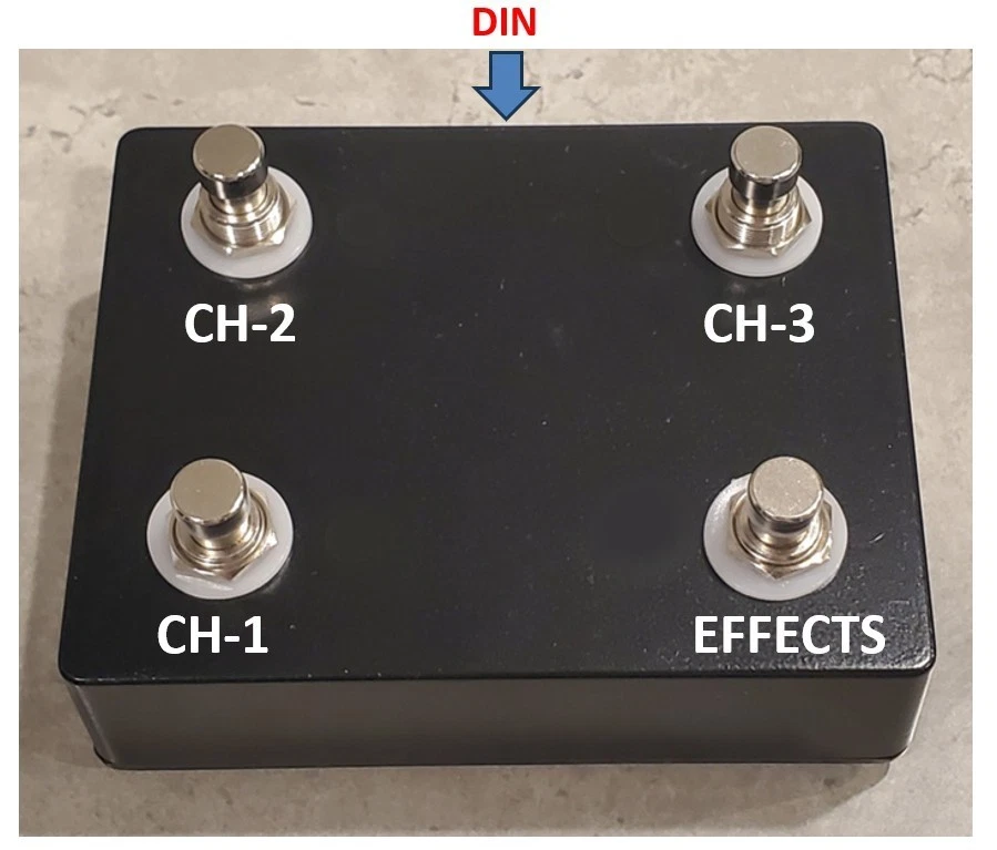 Interruptor de pedal de 4 botones personalizado estilo FS44 para amplificador Carvin V3 con cable de 20 pies Foto 1 de 1