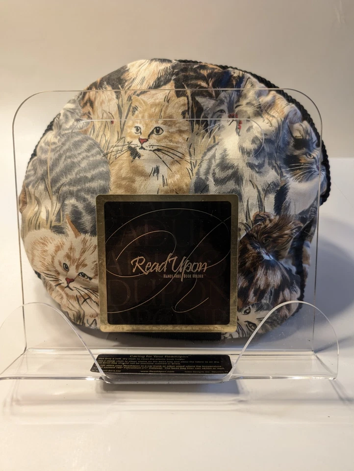 Kitty Cat Book/Tablet Holder-Pillow with Lucite Holder Cat Lover Gift - Image 1 of 4