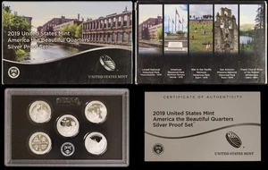 2019 Silver Quarter Proof Set - Box and COA - Picture 1 of 6