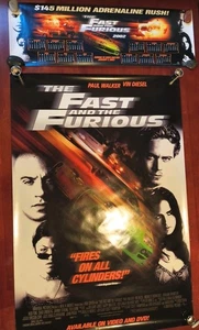 FAST AND THE FURIOUS 2001 Original Video StorePoster with Calander Poster Rolled - Picture 1 of 16
