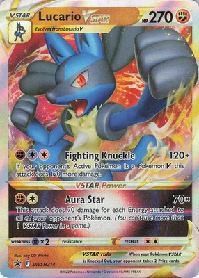 Lucario VSTAR SWSH214 Promo Holo SWSH: Sword & Shield Promo Cards NM Pokémon - Image 1 of 2
