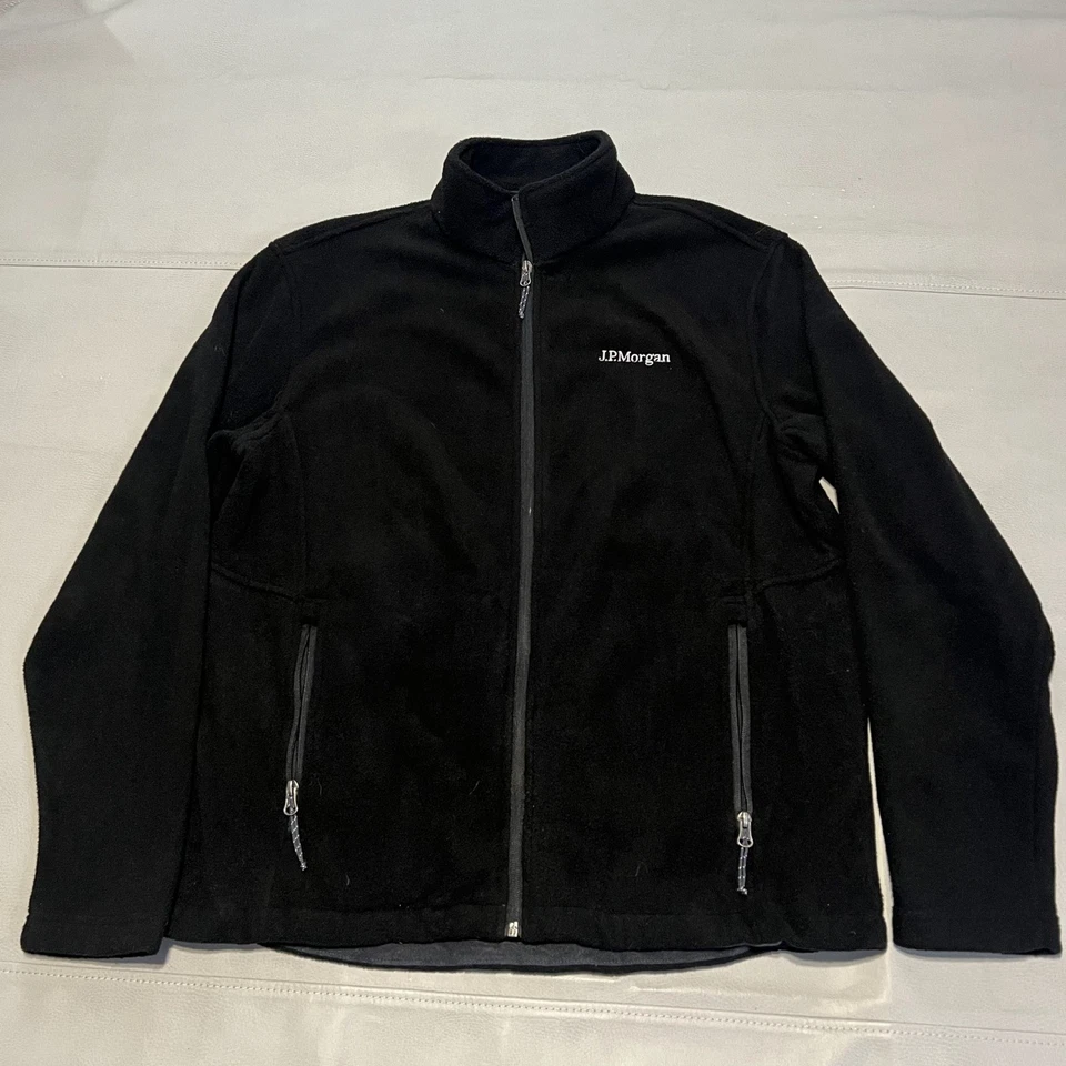 J.P. Morgan Finanace Black Fleece Jacket Zip Corporate Logo Men-L-XXXX - Image 1 of 4