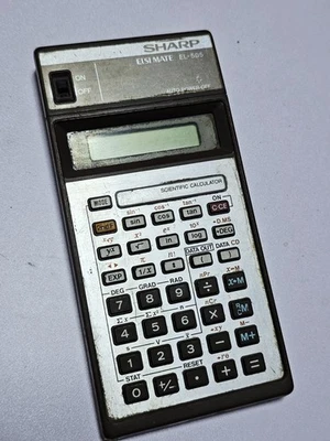 Calculatrice Sharp ELSI EL-505 rétro années 80 Sans Cache Pile Mauvaise État !!! - Photo 1/4