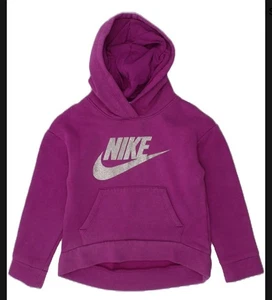 NIKE Girls Graphic Longsleeve Hoodie Size 2T Color Pink  - Picture 1 of 9