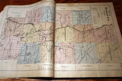 1891 STRANAHAN COMBINATION ATLAS-SUMMIT COUNTY OHIO-HANDCOLORED MAPS-ENGRAVINGS - Image 1 of 4