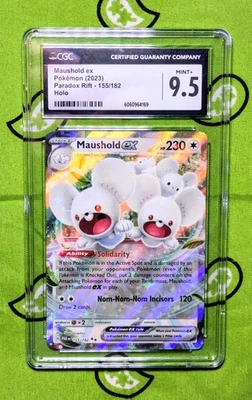 Maushold EX Ultra RARE Pokemon Card CGC 9.5 MINT+ Paradox Rift #155/182 (2023) - Image 1 of 2