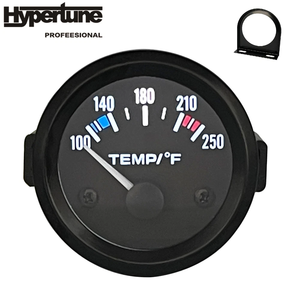 2 Inch 52mm Car Water Temperature Gauge 100-250℉ W/ Temp Meter Sensor - Image 1 of 4