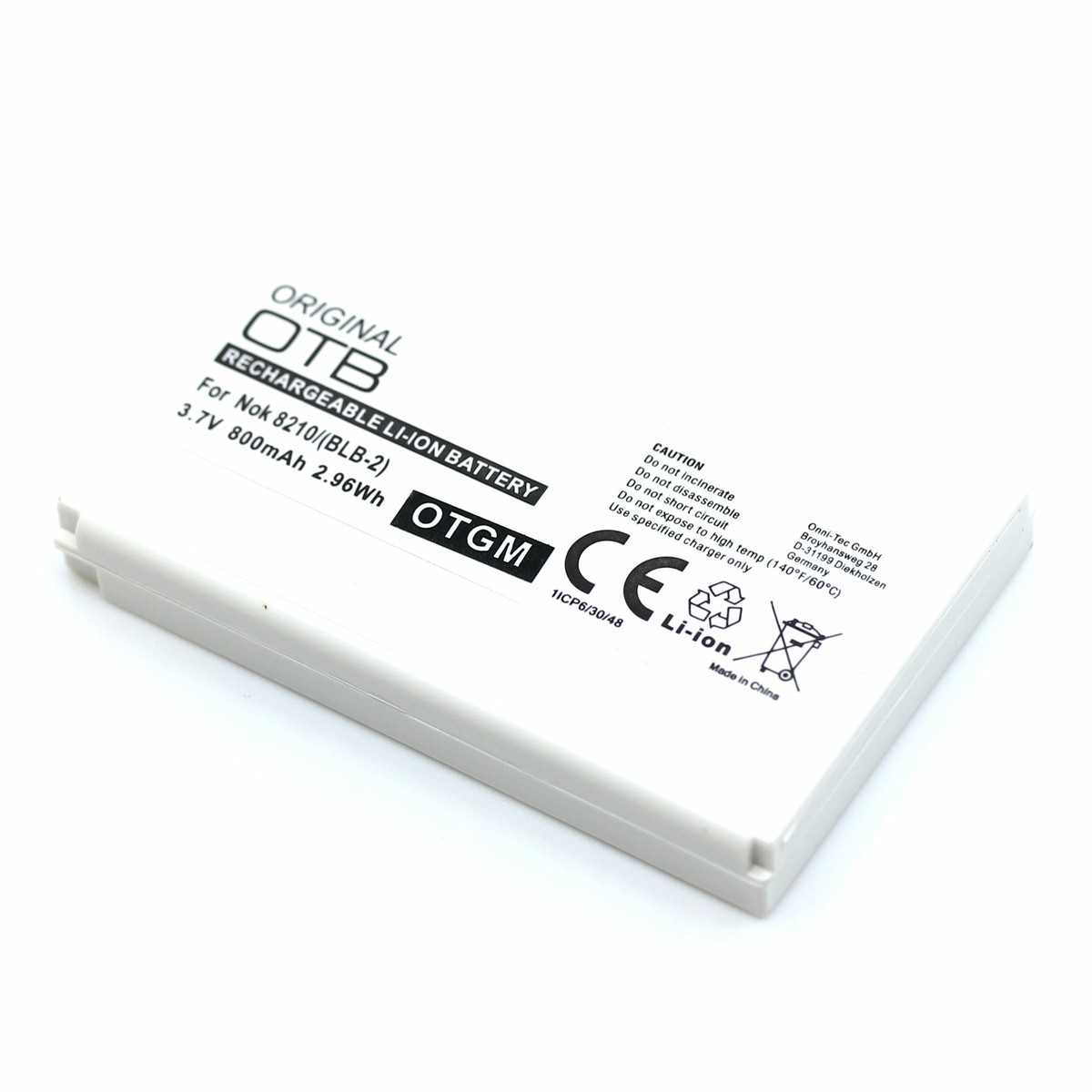 Batteries De Téléphone NOKIA 8210 / BLB-2 OTeck 3.7V Li-Ion 850mAh
