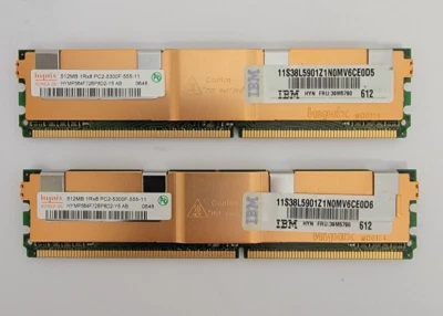 HYNIX SERVER RAM 512MB 1Rx8 PC2-5300F-555-11 set of 2 - Image 1 of 4