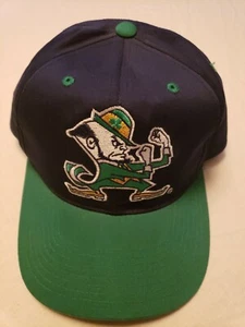 Vtg 90s NCAA Notre Dame Fighting Irish Snapback Hat Rare Cap Officially Licensed - Picture 1 of 6