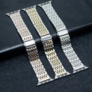 Stainless Steel For Apple Watch Ultra iWatch Band 10 9 8 7 6 40/42/44/45/49/46mm - Photo 1 sur 13
