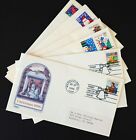 U.S. Used Stamp 22c/29c Christmas Stamps on Lot of 6 First Day Covers