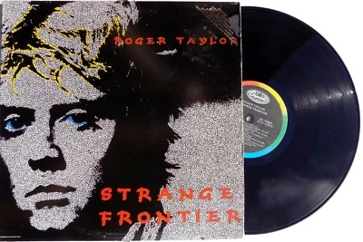 QUEEN Roger Taylor LP Strange Frontier USA Gold Embossed PROMO Album UNPLAYED - Image 1 of 4