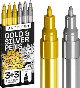 Bolígrafos de pintura acrílica para pintura rupestre, piedra, cerámica, vidrio, madera, tela, canva - Imagen 1 de 6