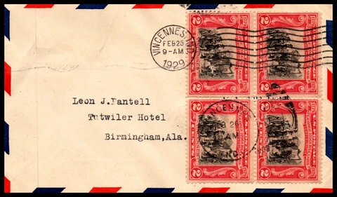 Scott 651 2 Cents Vincennes FDC Typed Address SCV $9.00 Cover