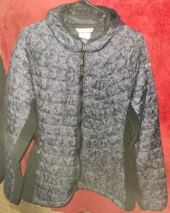 Neu mit Etikett Damen XL Columbia Marke gesteppte gefütterte Turbo-Daunen-Jacke mit Reißverschluss und Kapuze - Bild 1 von 22