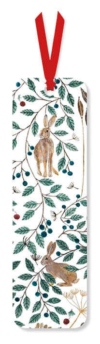 MUSEUM & GALLERIES Beautiful Hare and Berries Book Mark - Dee Hardwicke Illustrated Bookmark