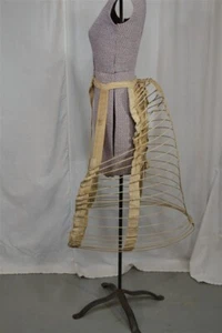 antique wire cage bustle hoop skirt dress post civil war original 1890 - Picture 1 of 9