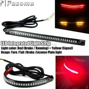 8" Flexible Integrated LED Light Strip Tail Brake Turn Signal Lamp 12V Universal - Imagen 1 de 12