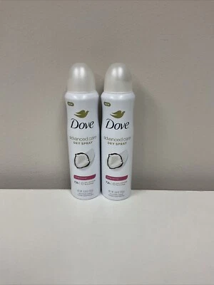 Dove Advanced Care Antiperspirant Dry Spray 3.8 oz Caring Coconut Lot Of 2 B3-10 - Image 1 of 3