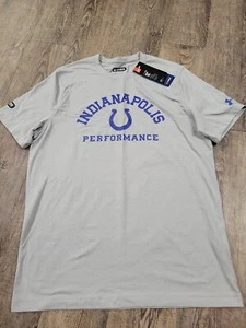 Under Armour NWT Indianapolis Colts Combine Authentic Medium Tshirt Gray - Picture 1 of 5