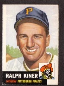 1953 Topps #191 Ralph Kiner Pittsburgh Pirates vg-ex Set Break - Picture 1 of 2