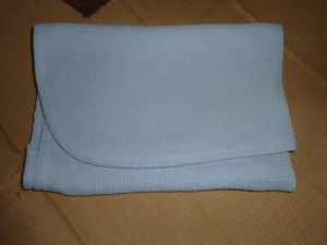 NEW Vintage Baby Morgan Thermal Waffle Weave Blanket Blue 24x33 - Picture 1 of 5