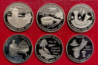 2009~S~ Proof State Quarters 6 Clad Proof Coins No Lens Or COA US Mint Coin Set - Image 1 of 4