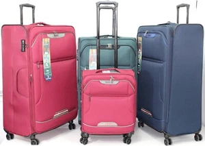Feather Light Weight Large Suitcase & Medium Cabin Luggage 4 Wheel Travel Cases - Picture 1 of 63
