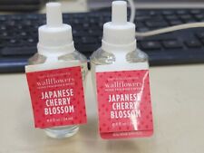 TWO (2) NEW WHITE BARN BATH BODY WORKS JAPANESE CHERRY BLOSSOM WALLFLOWER REFILL