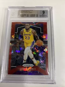 2019-20 Prizm LeBron James Red Ice Prizms #129 BGS 9 Lakers F66 - Bild 1 von 2
