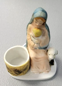 Vintage Jasco - Luvkin Friends 1979 Mary/Baby Jesus Votive Holder - Bild 1 von 8