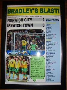 Norwich City 2 Ipswich Town 0 - 2015 - framed print - Picture 1 of 2
