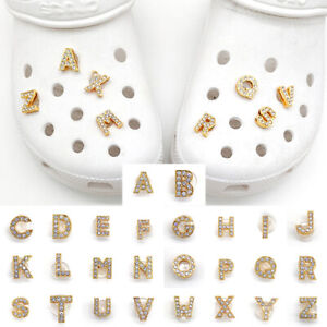 Letter Shoe Charms A - Z Alphabet For Croc Style Shoes Crystal Shoes Accessories