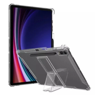 For Samsung Galaxy Tab S10+ S9 S8 S7 FE A9 A8 Case Clear Shockproof Stand Cover - Image 1 of 4