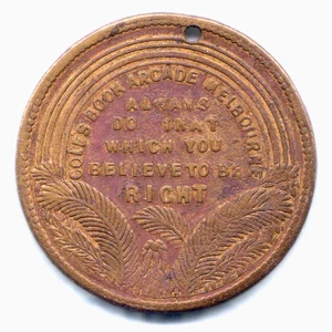 Australia - Coles Token.. Always do that/First Book Arcade.. Gilt,31mm. Fine - Imagen 1 de 2