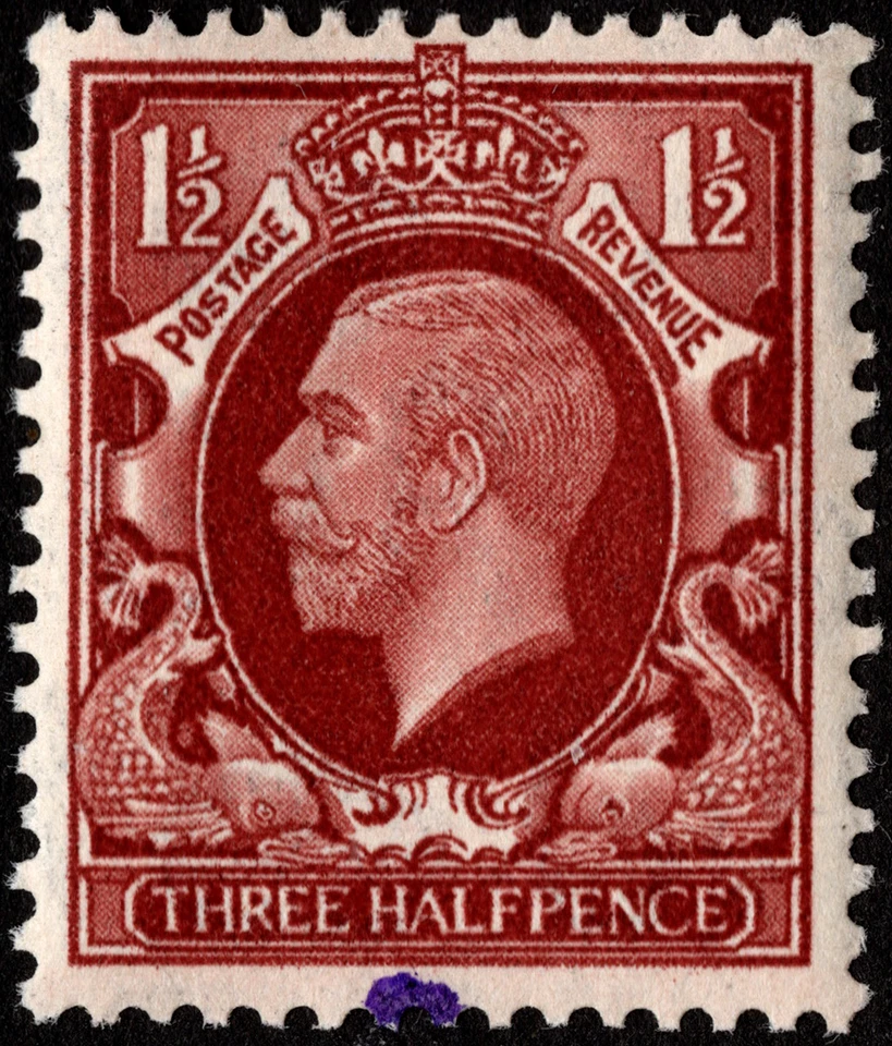Great Britain Stamp Scott # 212 Mint NH - 1 1/2p Red Brown George V Definitive - Image 1 of 1