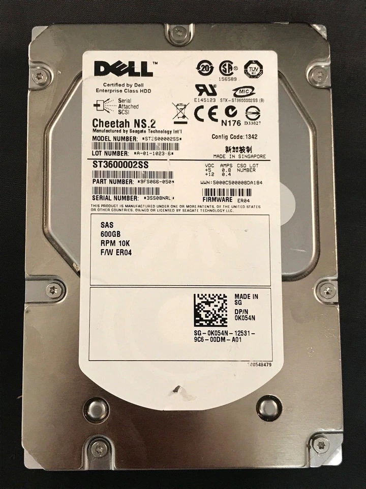 SEAGATE Dell EqualLogic ST3600002SS 600 GB 3.5" 10K SAS 2 Enterprise USED - Image 1 of 1