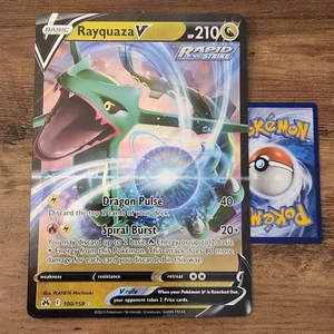 Jumbo Rayquaza V 100/159 NM 2023 Pokemon Crown Zen Sea & Sky Collection Box Card - Picture 1 of 4