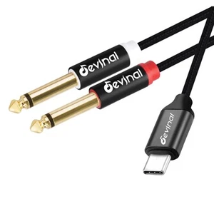 Câble Audio USB C vers Double 6,35mm TRS - 6,6 Pieds pour Qualité Sonore Supérieure - Photo 1 sur 9