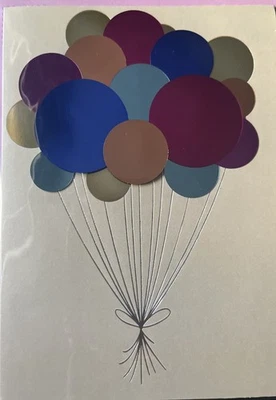 Papyrus~Birthday Card Metallic Foil Balloons~Extraordinary Day & Fabulous Yr… - Image 1 of 4