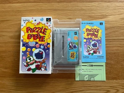 Puzzle Bobble Japan SFC SNES Super Famicom Super Nintendo Boxed Taito Arcade - Image 1 of 4