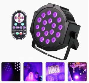 W.H. Wollaston Par Can 18 LED Black Lights UV Blacklight Stage DJ Lights - Picture 1 of 5